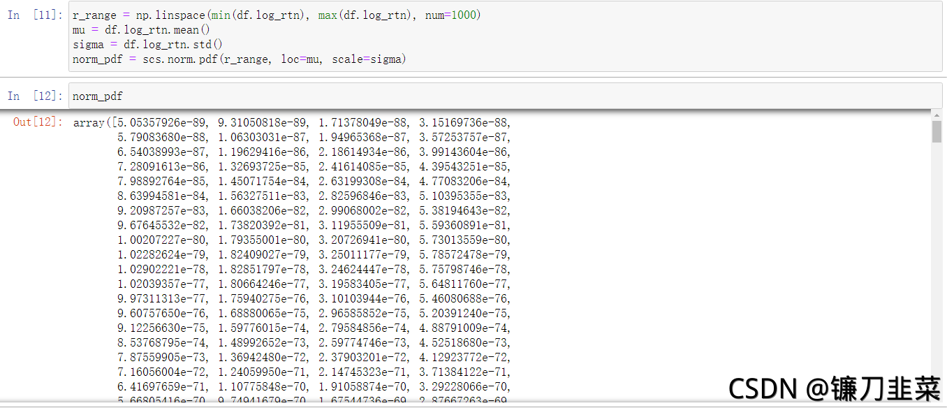 正态概率密度函数